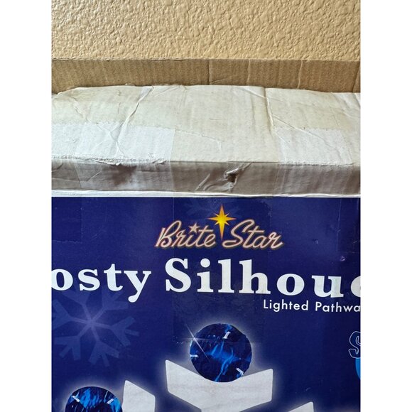 Vintage Brite Star Frosty Silhouette Lighted Pathway Marker Set Of 3 - Picture 2 of 6